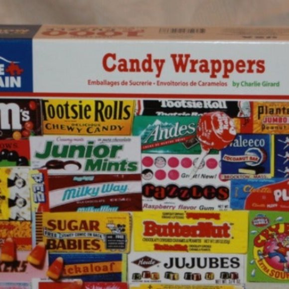 White Mountain Puzzle Candy Wrappers 1000 pc Vintage Nostalgia Food  Complete - Picture 2 of 3